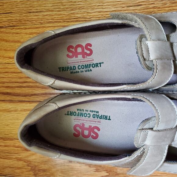 SAS beige cream women's shoes size 9.5 S flats loafers - Picture 5 of 10